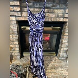 Jennifer Lopez Purple Maxi Dress with Elegant Design